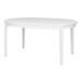 VENICE Table ronde avec 1 allonge - Laqué blanc - L 120/160 x P 120 x H 75,7 cm - Photo n°1