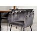 Venture Home Chaise à dîner Limhamn Velours Noir et gris - Photo n°11