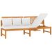 vidaxL Lit de jour avec coussin crème 200x60x75cm Bois d'acacia solide - Photo n°2