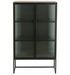 Vitrine 2 portes métal verre noir Alice H 126 cm - Photo n°1