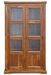 Vitrine 2 portes vitrées en bois d'acacia massif finition rustique marron Kastela 100 cm - Photo n°1