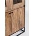 Vitrine 4 portes bois clair de Sheesham et acier noir Klazik 88 cm - Photo n°5