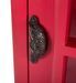 Vitrine cabine téléphonique London en bois rouge 60x185 cm - Photo n°5