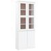 Vitrine en verre ALTA blanc 77x35x186,5 cm bois de pin massif - Photo n°1