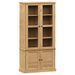 Vitrine en verre VIGO 85x35x170 cm bois massif de pin - Photo n°1