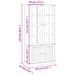 Vitrine en verre VIGO 85x35x170 cm bois massif de pin - Photo n°9