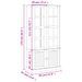 Vitrine en verre VIGO blanc 85x35x170 cm bois massif de pin - Photo n°9