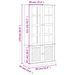 Vitrine en verre VIGO gris 85x35x170 cm bois massif de pin - Photo n°9