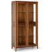Vitrine VALENCIA – Elégance verticale en bois d’acajou - Photo n°1