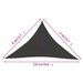 Voile d'ombrage 160 g/m² Anthracite 4x4x5,8 m PEHD - Photo n°6