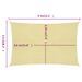 Voile d'ombrage 160 g/m² Beige 2,5x4 m PEHD - Photo n°6