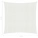 Voile d'ombrage 160 g/m² Blanc 4,5x4,5 m PEHD - Photo n°6