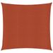 Voile d'ombrage 160 g/m² carré terre cuite 2,5x2,5 m PEHD - Photo n°1