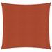 Voile d'ombrage 160 g/m² carré terre cuite 2,5x2,5 m PEHD - Photo n°1