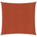 Voile d'ombrage 160 g/m² carré terre cuite 3,6x3,6 m PEHD - Photo n°1