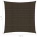 Voile d'ombrage 160 g/m² Marron 2,5x2,5 m PEHD - Photo n°6