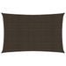 Voile d'ombrage 160 g/m² Marron 2x5 m PEHD - Photo n°1