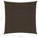 Voile d'ombrage 160 g/m² Marron 3,6x3,6 m PEHD - Photo n°6