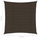 Voile d'ombrage 160 g/m² Marron 4,5x4,5 m PEHD - Photo n°6