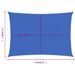 Voile d'ombrage 160 g/m² rectangulaire bleu 2,5x5 m PEHD - Photo n°6