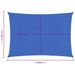 Voile d'ombrage 160 g/m² rectangulaire bleu 3,5x5 m PEHD - Photo n°6