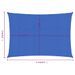 Voile d'ombrage 160 g/m² rectangulaire bleu 3x5 m PEHD - Photo n°6