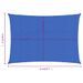 Voile d'ombrage 160 g/m² rectangulaire bleu 4x6 m PEHD - Photo n°6