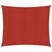 Voile d'ombrage 160 g/m² Rouge 2,5x2,5 m PEHD - Photo n°1
