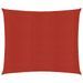 Voile d'ombrage 160 g/m² Rouge 2,5x2,5 m PEHD - Photo n°1