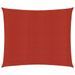 Voile d'ombrage 160 g/m² Rouge 2,5x3 m PEHD - Photo n°1