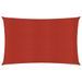 Voile d'ombrage 160 g/m² Rouge 2x4 m PEHD - Photo n°1