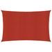 Voile d'ombrage 160 g/m² Rouge 3,5x5 m PEHD - Photo n°1