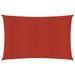 Voile d'ombrage 160 g/m² Rouge 3x4,5 m PEHD - Photo n°1