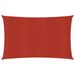 Voile d'ombrage 160 g/m² Rouge 3x6 m PEHD - Photo n°1