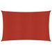 Voile d'ombrage 160 g/m² Rouge 3x6 m PEHD - Photo n°1