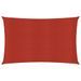 Voile d'ombrage 160 g/m² Rouge 4x6 m PEHD - Photo n°1