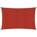 Voile d'ombrage 160 g/m² Rouge 5x6 m PEHD - Photo n°1