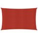 Voile d'ombrage 160 g/m² Rouge 5x8 m PEHD - Photo n°1