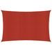 Voile d'ombrage 160 g/m² Rouge 6x7 m PEHD - Photo n°1