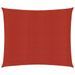 Voile d'ombrage 160 g/m² Rouge 7x7 m PEHD - Photo n°1