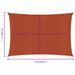 Voile d'ombrage 160g/m² rectangulaire terre cuite 3,5x4,5m PEHD - Photo n°6