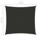 Voile de parasol Tissu Oxford carré 2,5x2,5 m Anthracite - Photo n°6