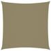 Voile de parasol Tissu Oxford carré 2,5x2,5 m Beige - Photo n°1