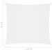 Voile de parasol Tissu Oxford carré 2,5x2,5 m Blanc - Photo n°6