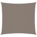 Voile de parasol Tissu Oxford carré 2,5x2,5 m Taupe - Photo n°1