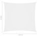 Voile de parasol Tissu Oxford carré 3,6x3,6 m Blanc - Photo n°6