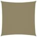 Voile de parasol Tissu Oxford carré 3x3 m Beige - Photo n°1