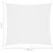 Voile de parasol Tissu Oxford carré 4,5x4,5 m Blanc - Photo n°6