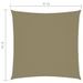 Voile de parasol Tissu Oxford carré 4x4 m Beige - Photo n°6