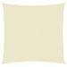Voile de parasol Tissu Oxford carré 5x5 m Crème - Photo n°1